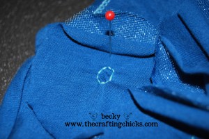 flower sewn on