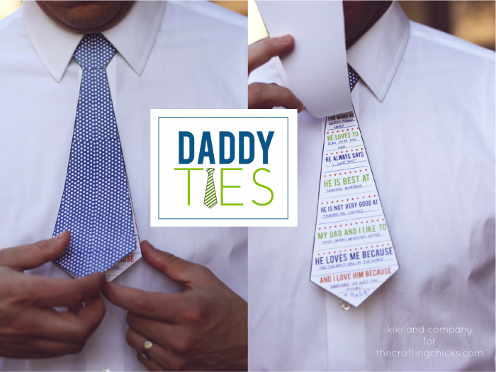 Printable Daddy Ties. These will be perfect for Father's Day!
