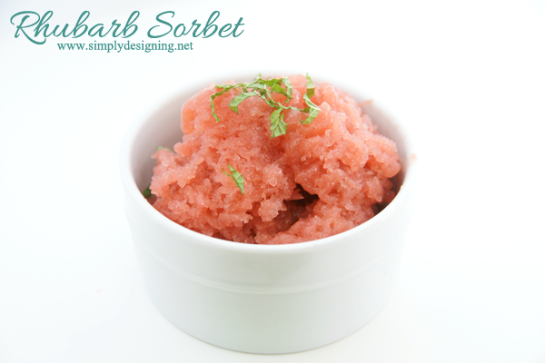 Rhubarb Sorbet | this is so amazingly simple and delicious!  you don't even need an ice cream machine maker!  Check it out | #sorbet #icecream #recipe #dessert