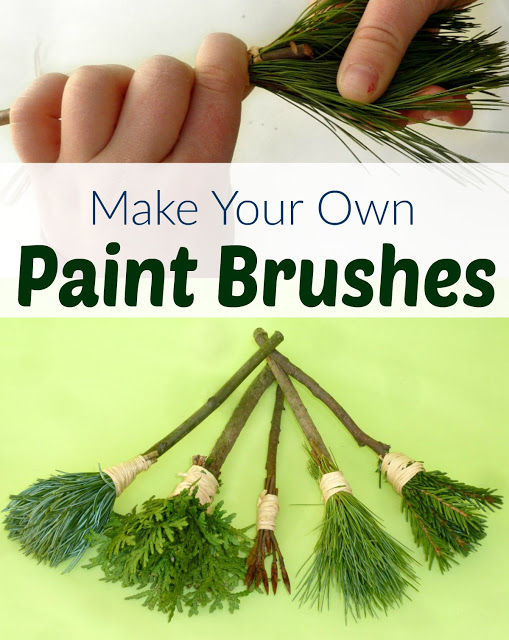 nature crafts activities paint brushes own diy cottage apple paintbrushes