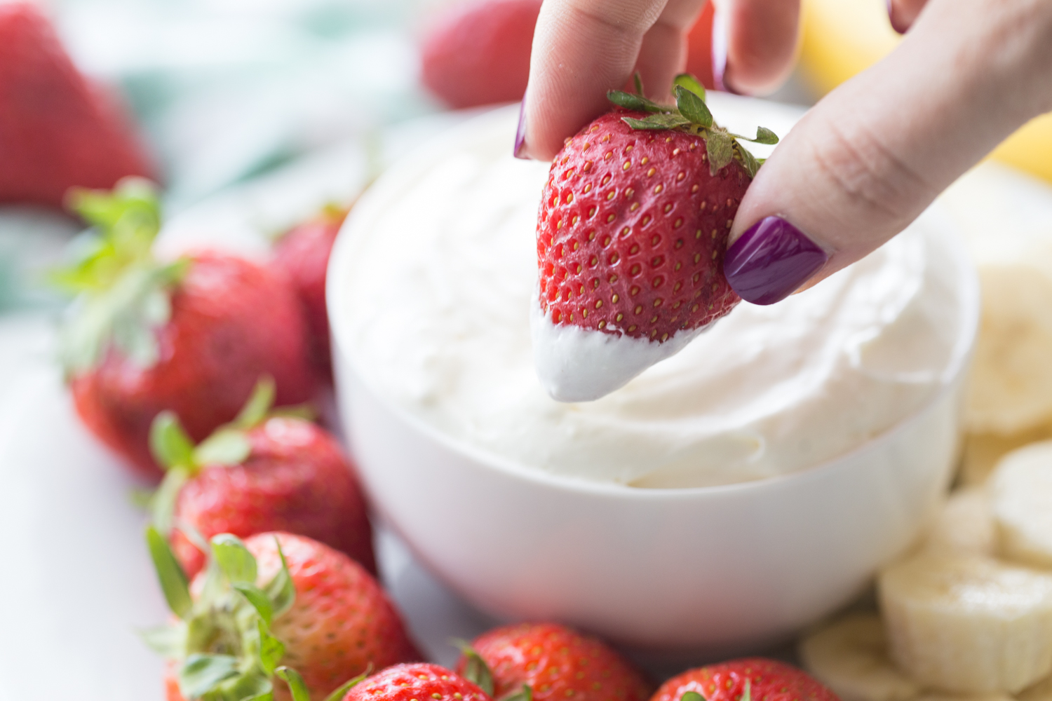 Summer Fruit Dip with Strawberries