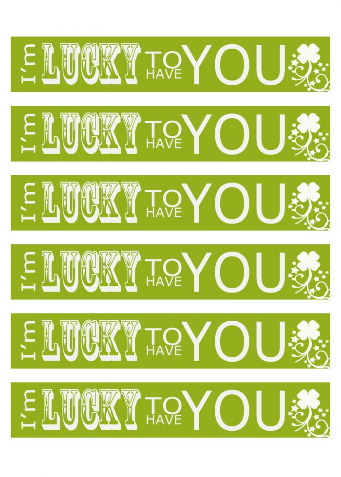 I'm so lucky to have you printable in green with white type.