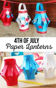 Paper Lantern Kid's Craft 4th of July Style - The Crafting Chicks