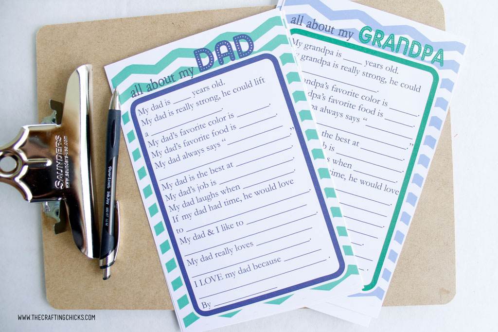 Download Father S Day Questionnaire Free Printable The Crafting Chicks