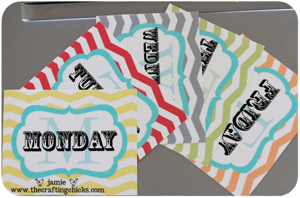 Printable Days of the Week Clothing Tags