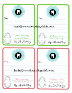 template free printable tooth fairy letter and envelope