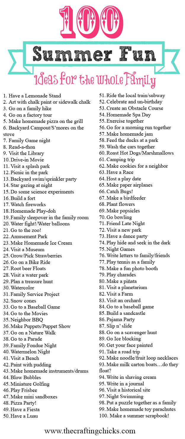 100 Ideas for Summer Fun