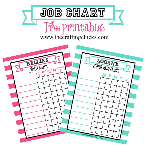 Free Printable Job Charts for Kids
