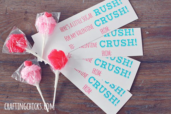 Sugar Rush for my Valentine Crush *Free Printable - The Crafting Chicks