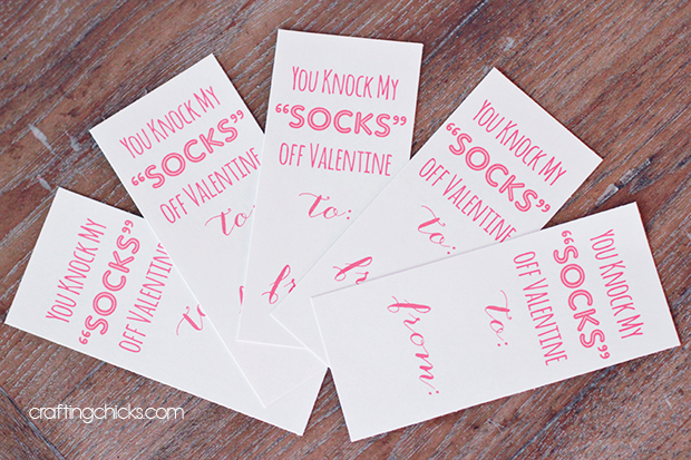 You Knock My SOCKS Off Valentine Free Printable The Crafting Chicks