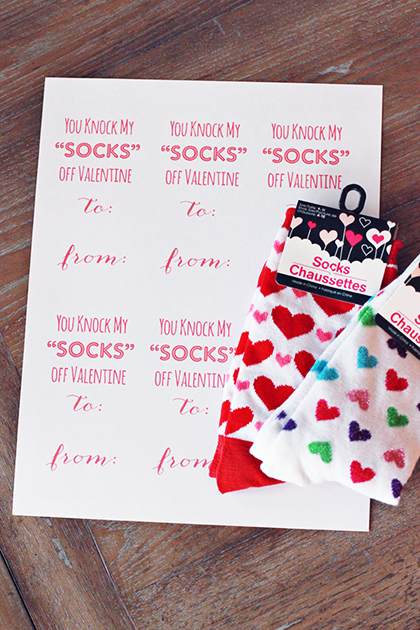 You Knock My SOCKS Off Valentine Free Printable The Crafting Chicks