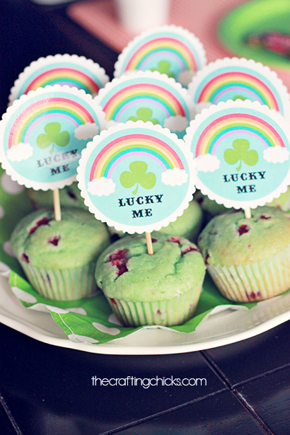 St. Patrick's Day Cupcake Toppers