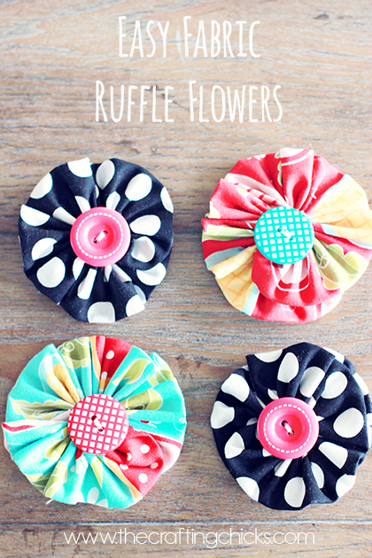 Easy Ruffle Fabric Flowers