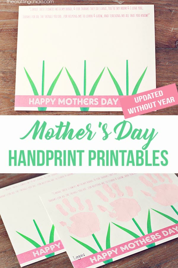 Sweet Mothers Day Handprint Poem Free Printable The Crafting Chicks