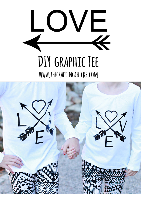DIY Love & Arrows Graphic Tee Cricut Explore