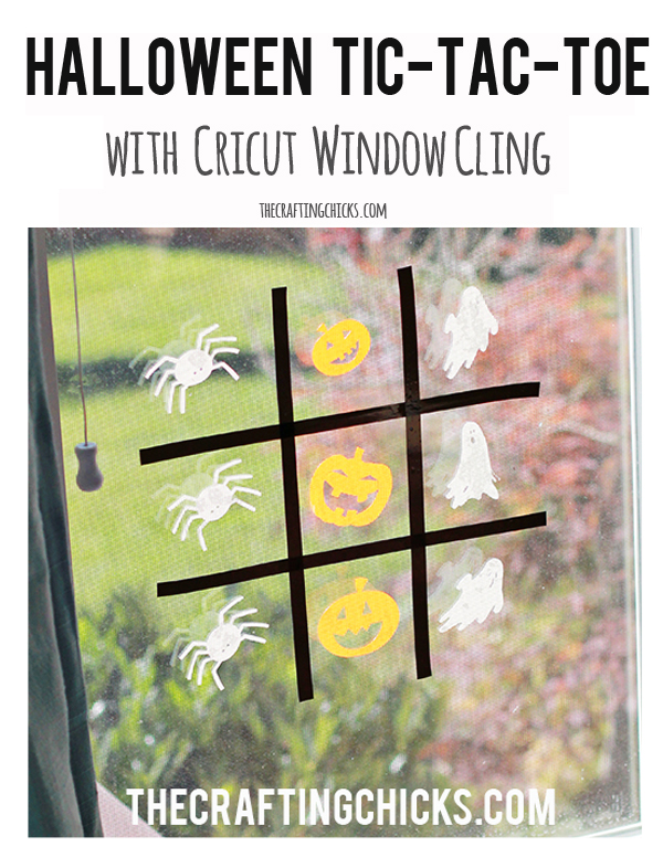 DIY Halloween Tic Tac Toe with Cricut Window Cling | Kids Activity