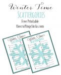 Winter Time Scattergories *Free Printable - The Crafting Chicks