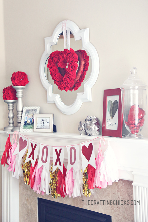 Valentine Mantle Inspiration by The Crafting Chicks