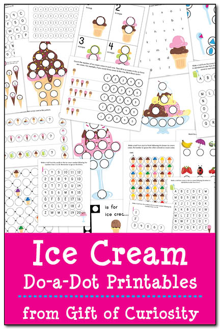 Ice Cream Themed Kids Activities - Printables, recipes, activities - My kids will love doing these this summer!  