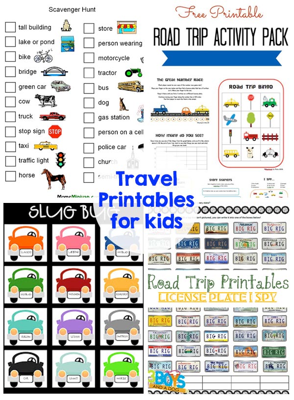 Road Trip Activities Printable Kit - SomewhatSimple Printables