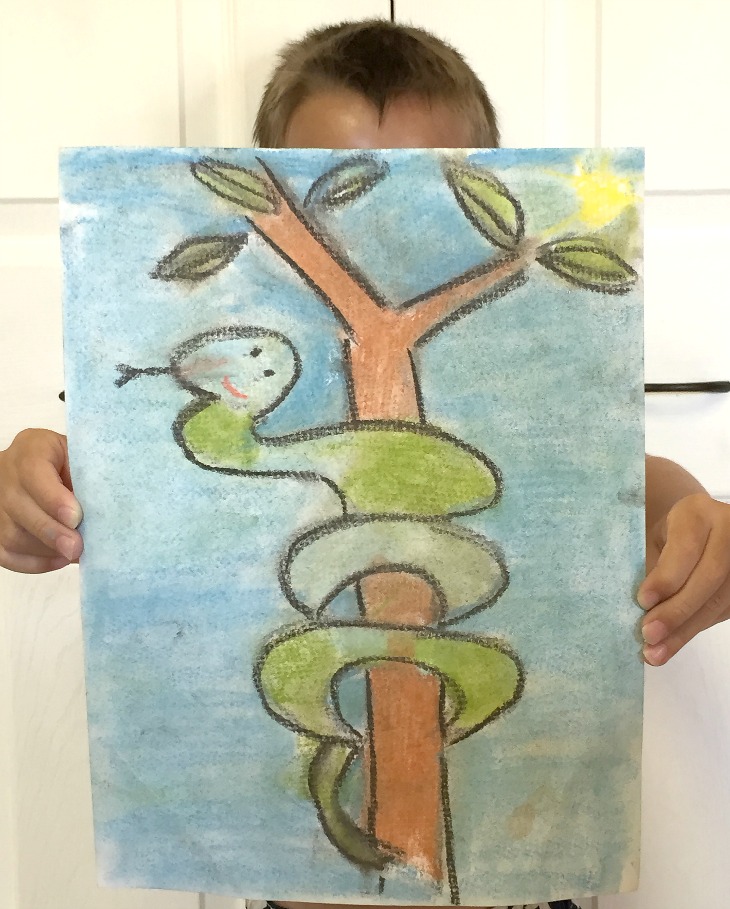 Rainforest Animals with Chalk Pastel Drawings