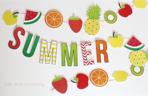 Summer Fruit Garland {free printable} - The Crafting Chicks