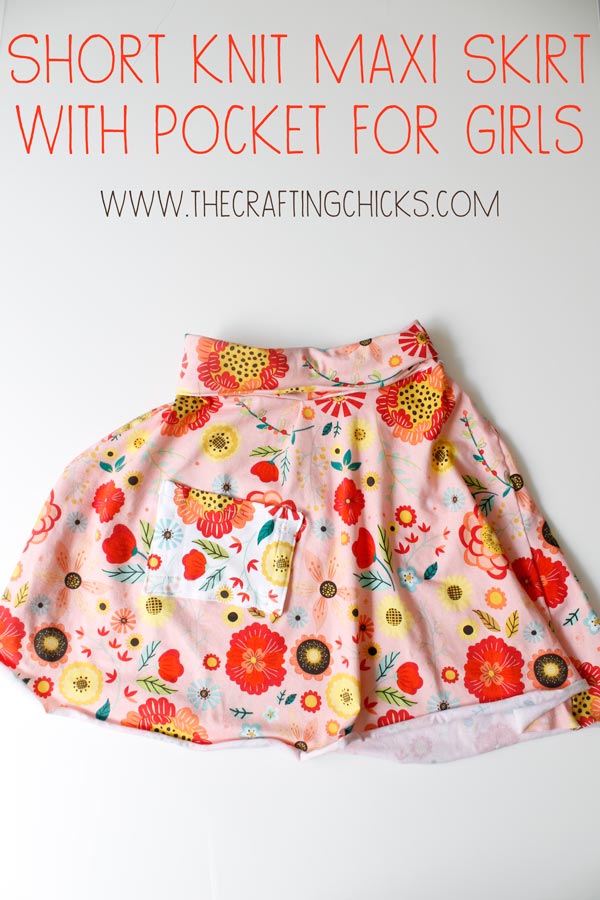 Short Maxi Skirt with Pocket for Girls