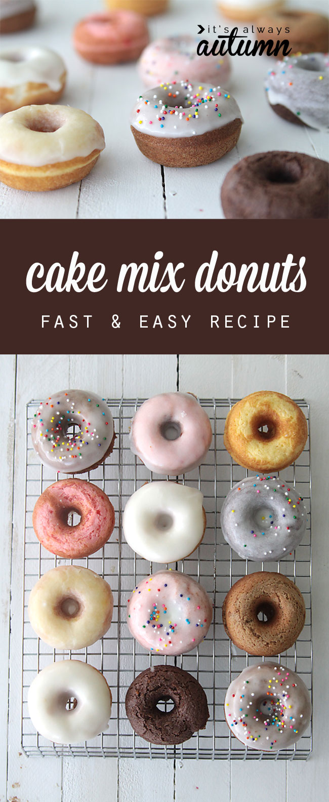 quick & easy {baked} cake mix donuts recipe