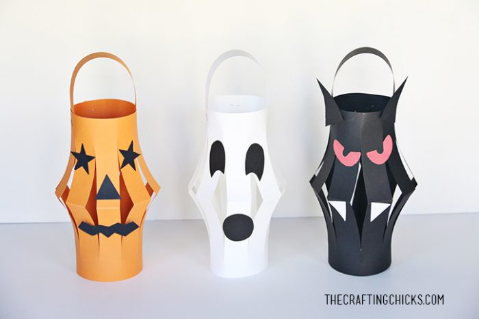 Halloween Paper Lanterns Kid Craft - The Crafting Chicks