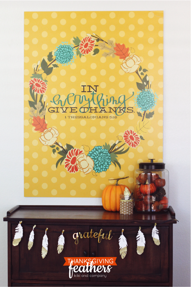 Thanksgiving Feathers free printable from kiki and company. LOVE!