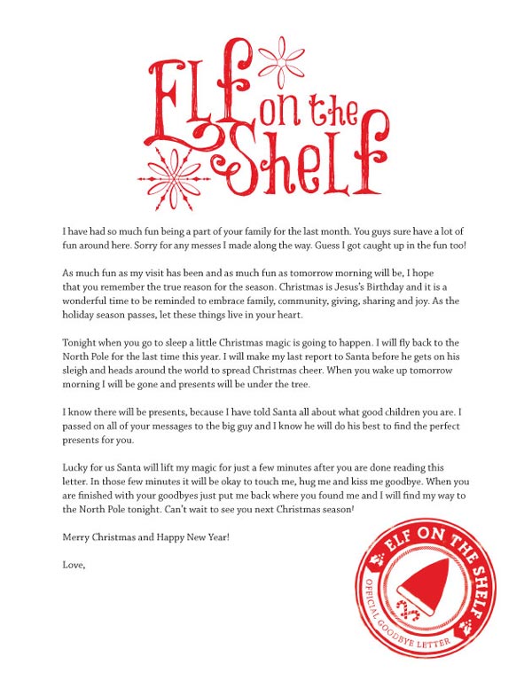 Elf On The Shelf Printables The Crafting Chicks