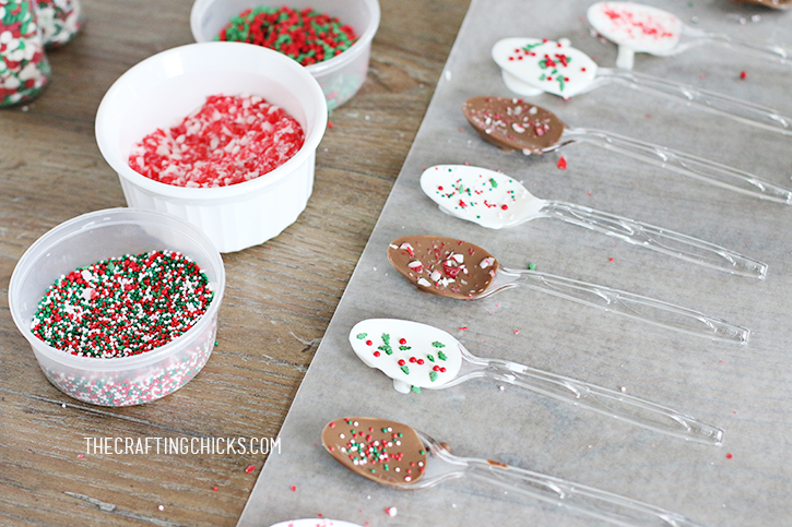 Chocolate Dipped Cookie Spoons — Wine & Sprinkles