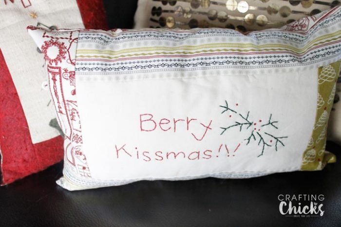 Hand-stitched-christmas-pillow