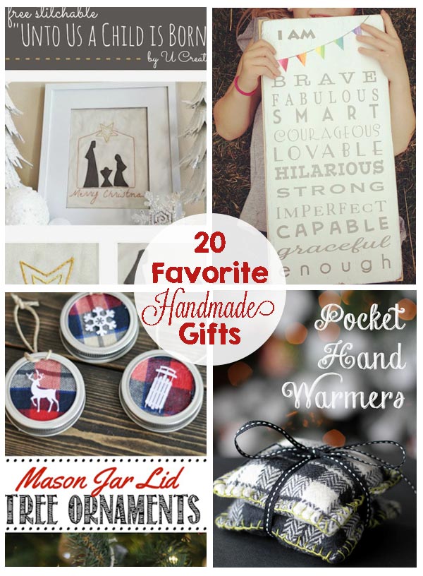 20 Favorite Handmade Christmas Gifts - teacher gift, neighbor gifts, ornaments, pillows, christmas decor, diy nativity, scarf, and so much more!