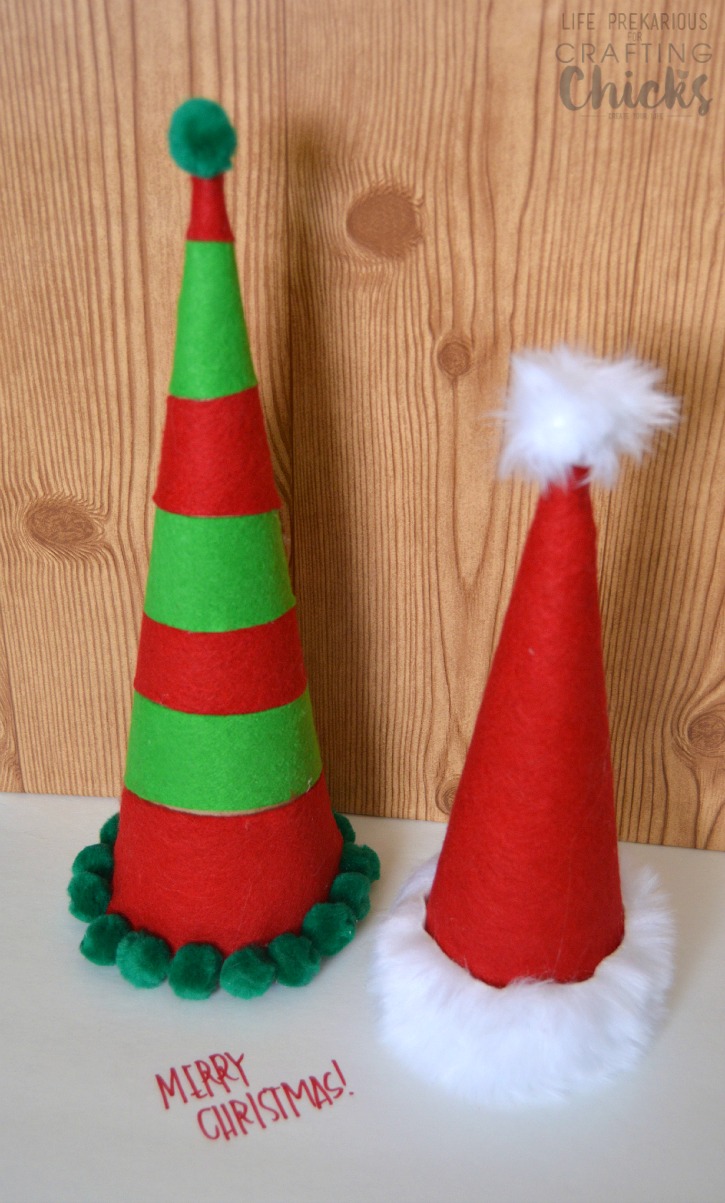 DIY Cardboard Santa Hats