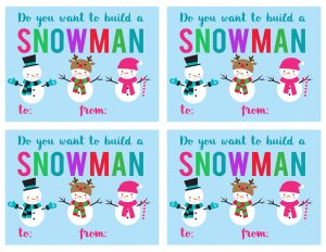 Snowman Gift Idea and Free Printable Tag - The Crafting Chicks