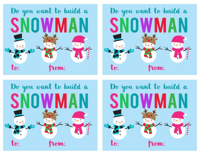 Snowman Gift Idea and Free Printable Tag - The Crafting Chicks