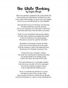 The White Stocking - The Crafting Chicks