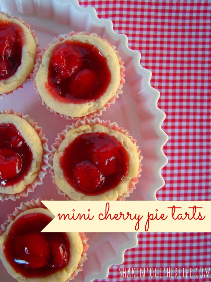 Mini Cherry Pie Tarts from Shaken Together