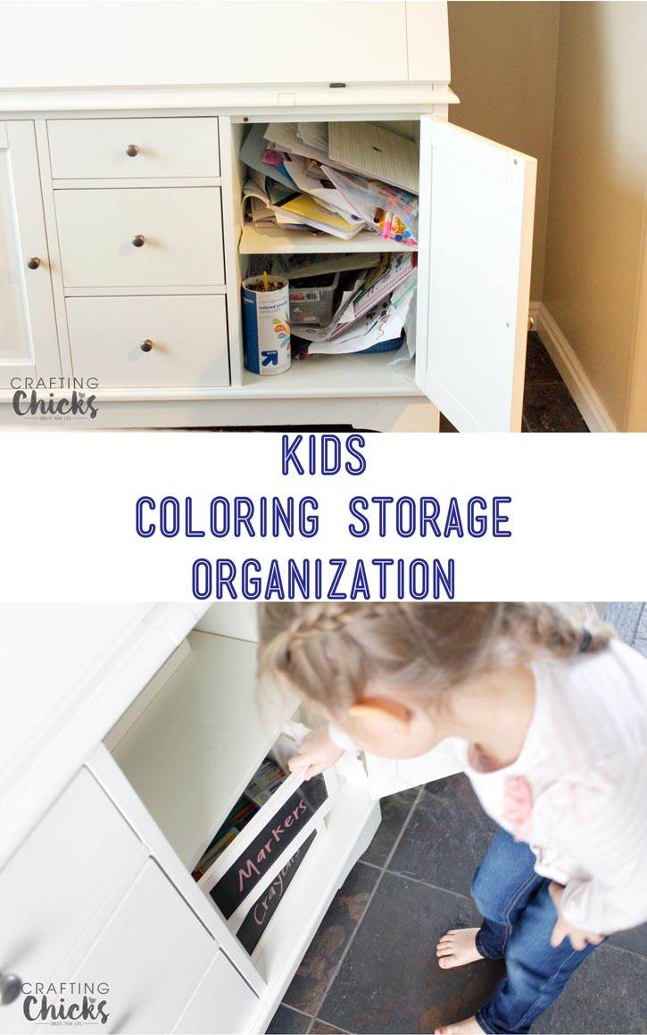 Kids Coloring Storage Organization The Crafting Chicks