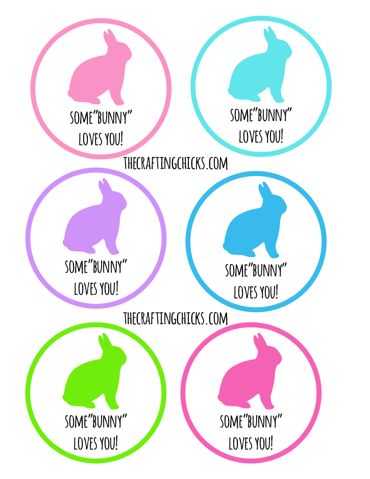 Some"bunny" Loves You - Easter Treat Tag Free Printable
