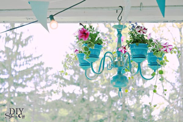 Summer Porch Ideas - Moss Wreath, Planters, DIY Sign Post, Painted Cement, Herb Garden, Tabletop S'mores, Porch Curtains and so much more!