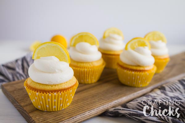 Lemon Cream Cheese Cupcakes - The Crafting Chicks