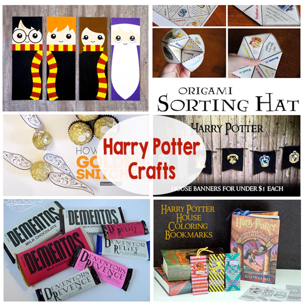 Harry Potter Crafts - Printables, Potions, Butterbeer, Chocolate Frogs, Banners, Bookmarks, Sorting Hat, games and DIY Wands