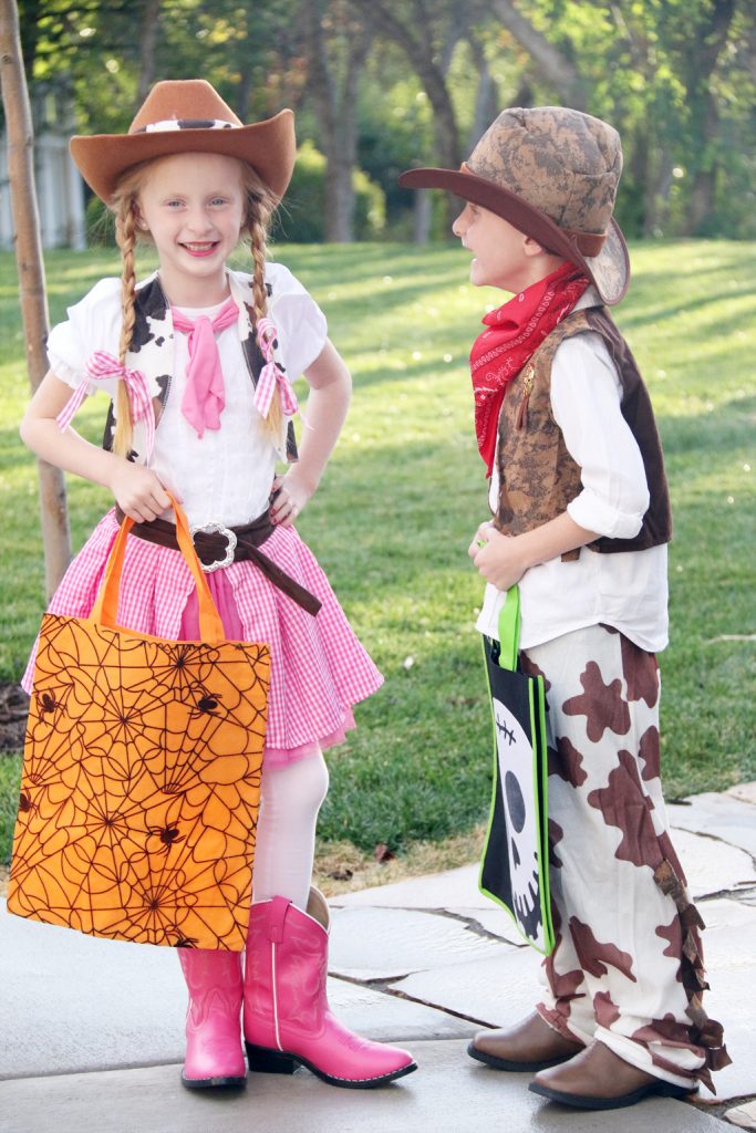 Boy Girl Twin Costume Idea-Cowgirl and Cowboy - The Crafting Chicks