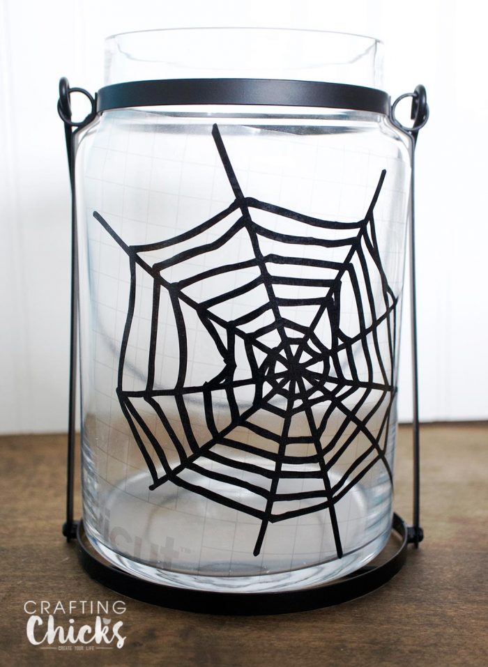 Spiderweb Halloween Lantern - The Crafting Chicks