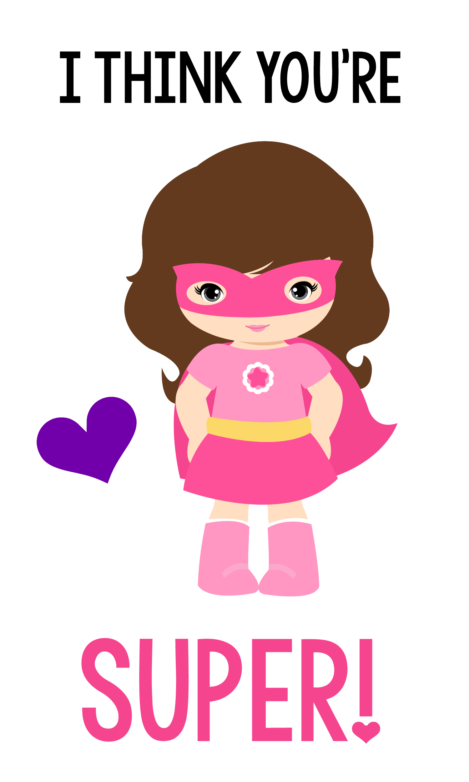 Girl Superhero Valentines