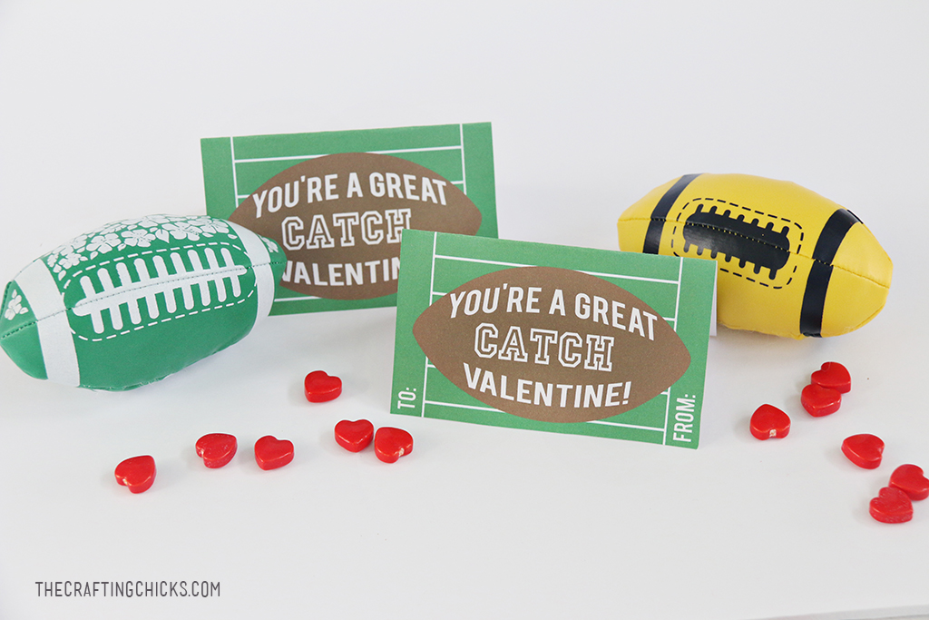 Football Valentine Printable - A fun non candy class Valentine for a sports loving kid to give!
