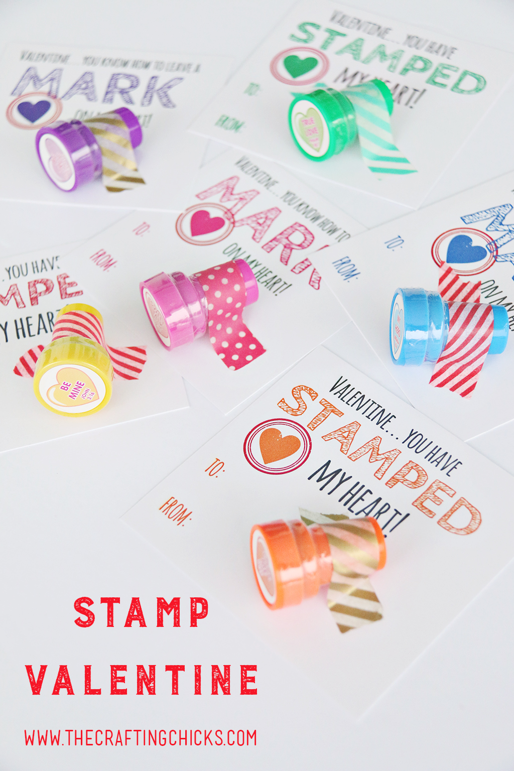 Stamp Valentine Printables - A fun non candy class Valentine!