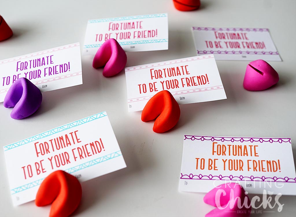Fortune Cookie Valentine Printable - A fun valentine gift idea.